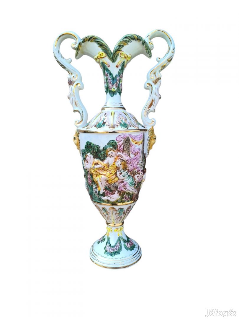 Capodimonte porcelán serleg,váza,kancsó 3