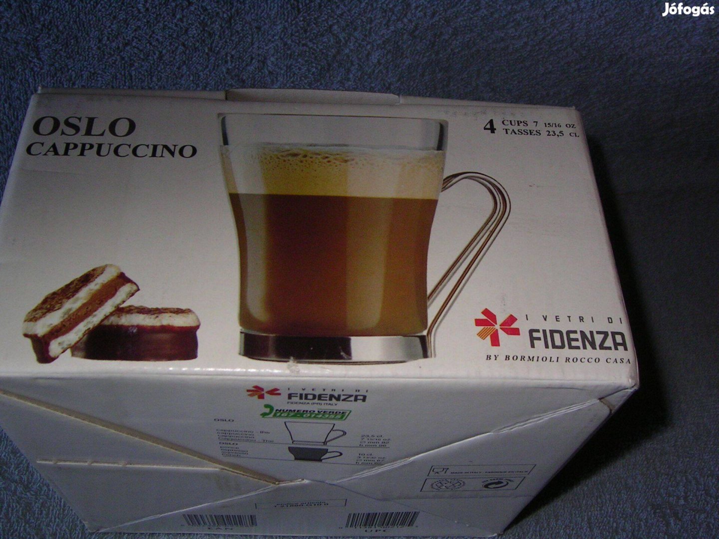 Cappuccino Pohár Készlet, 4 DB , 2,35 dl, olasz