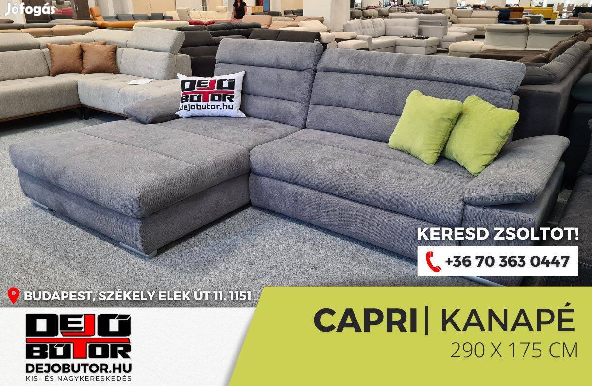 Capri 120 XL gray kanapé ülőgarnitúra 290x175 cm sarok ágyazható