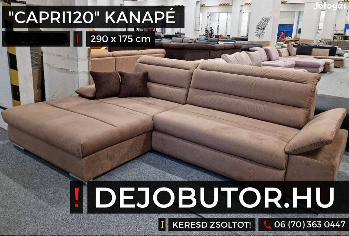 Capri 120 sarok kanapé ülőgarnitúra 290x175 cm ágyazható drapp