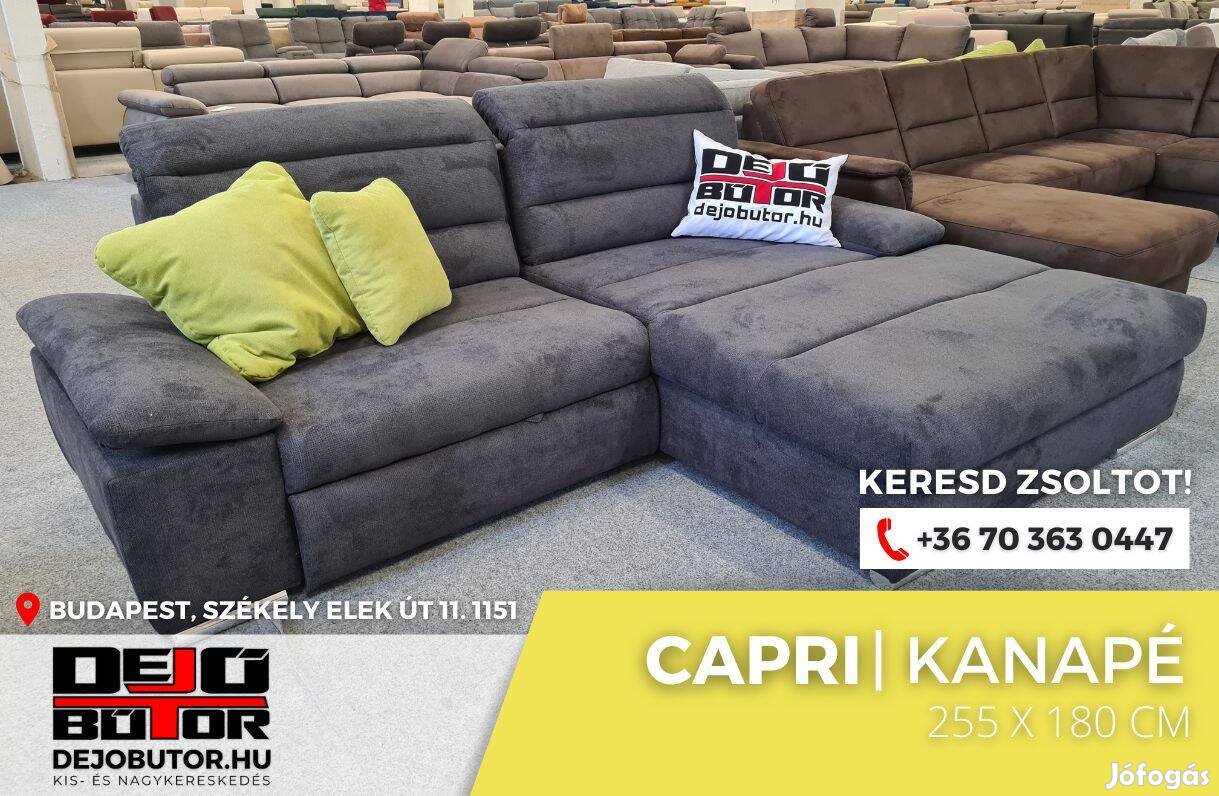 Capri 90 L gray kanapé ülőgarnitúra 255x180 cm sarok ágyazható