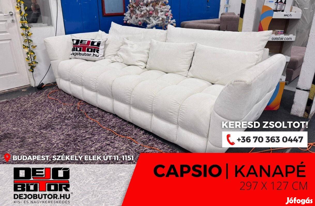 Capsio kanapé ülőgarnitúra dizájn 297x127 cm fix bútor