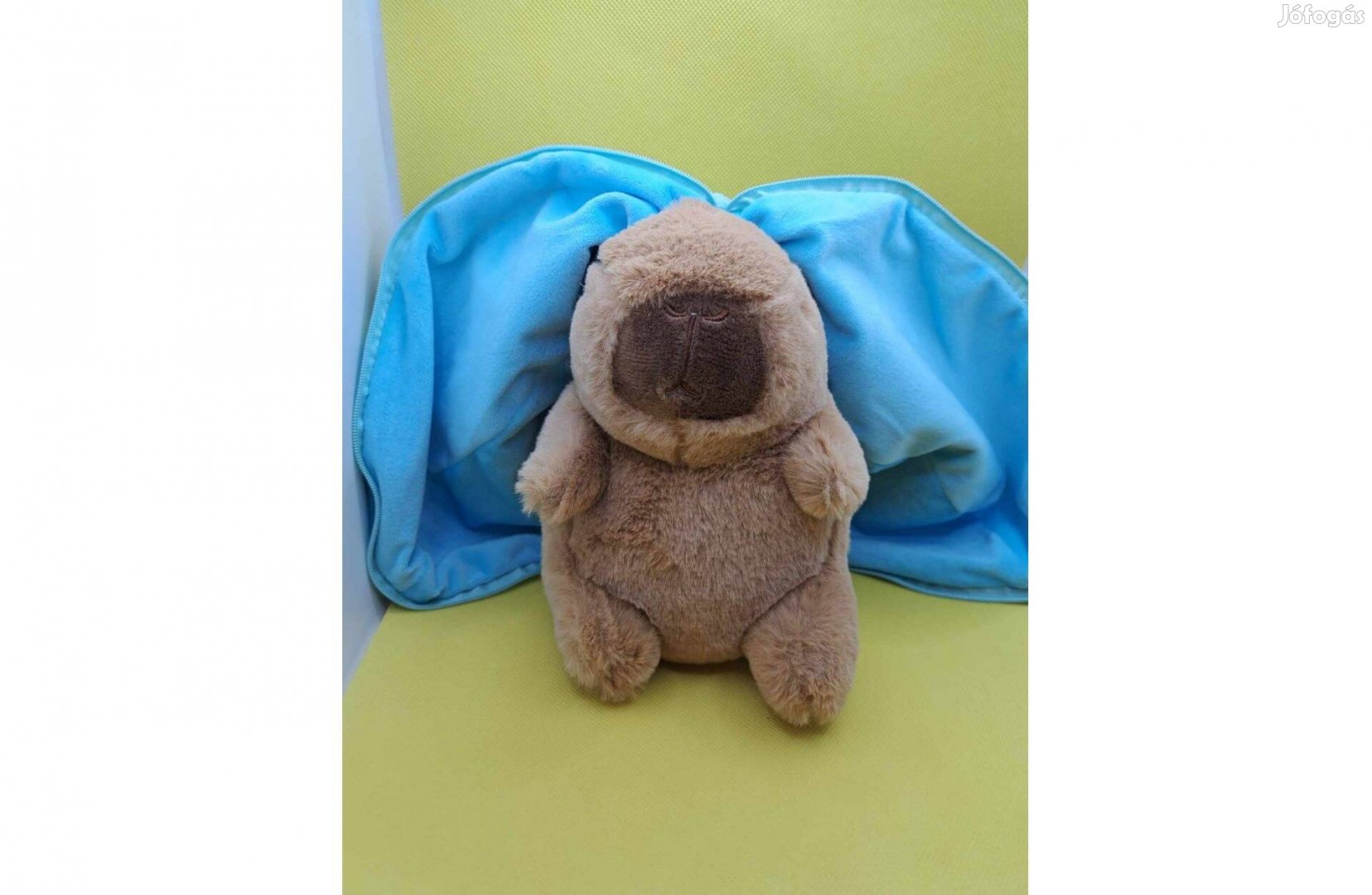 Capybara plüss füles "szütyőben"