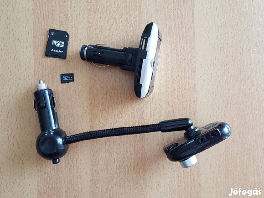 Car FM transmitter a képen felül a kisebb