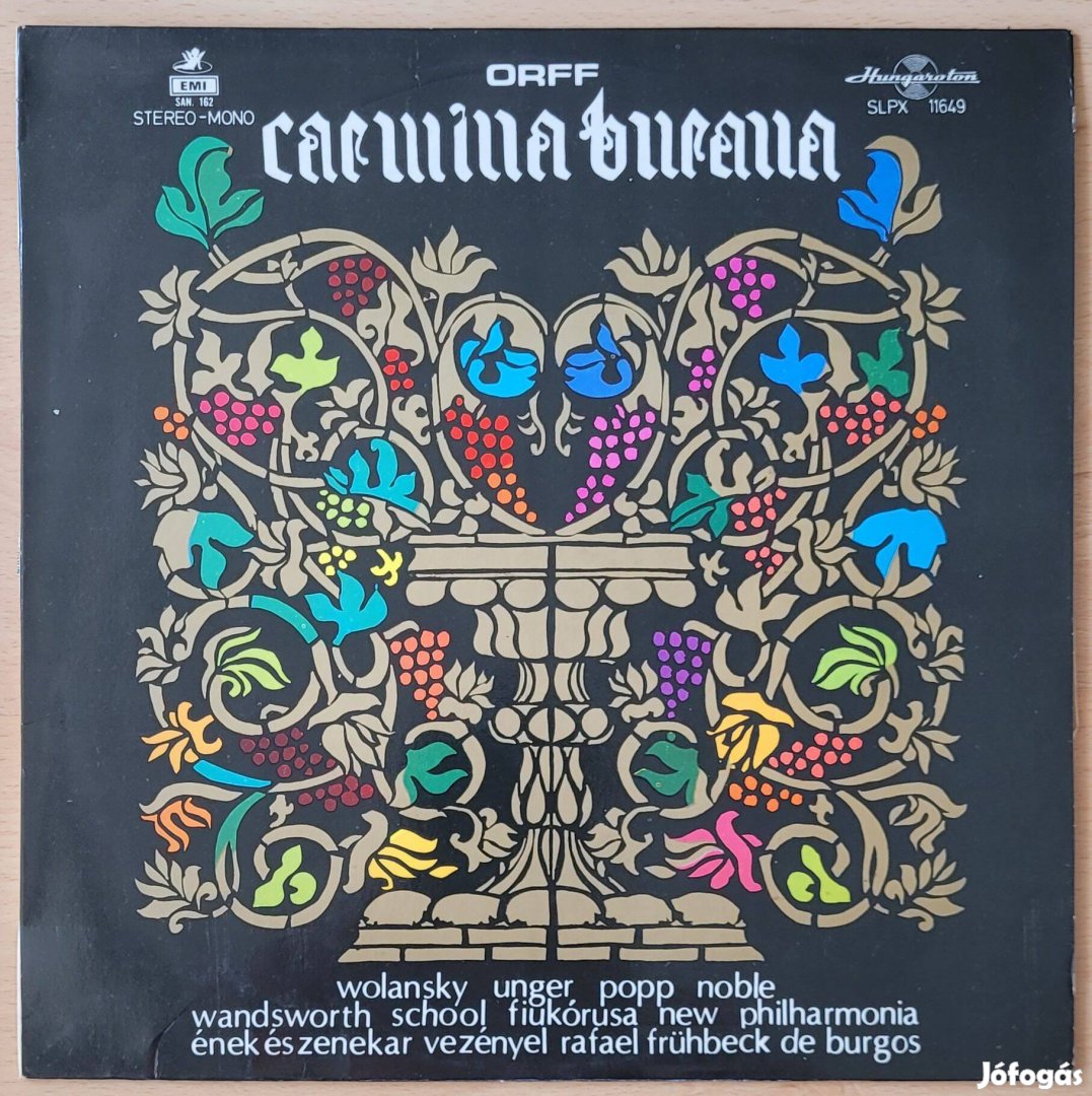 Carl Orff Carmina Burana - bakelit lemez