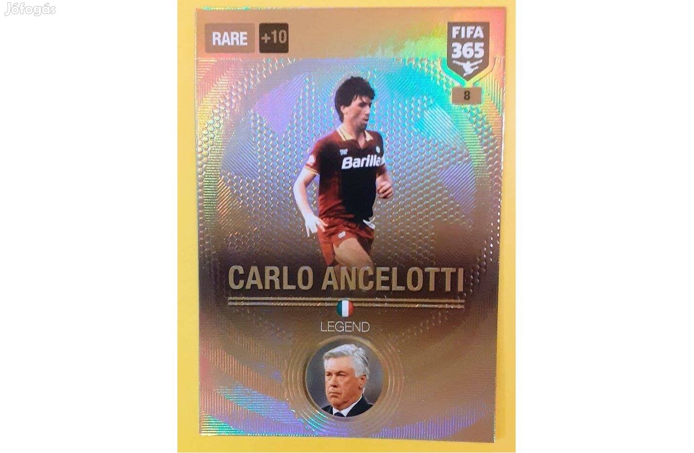 Carlo Ancelotti AS Roma Rare Legend focis kártya Panini FIFA 2017