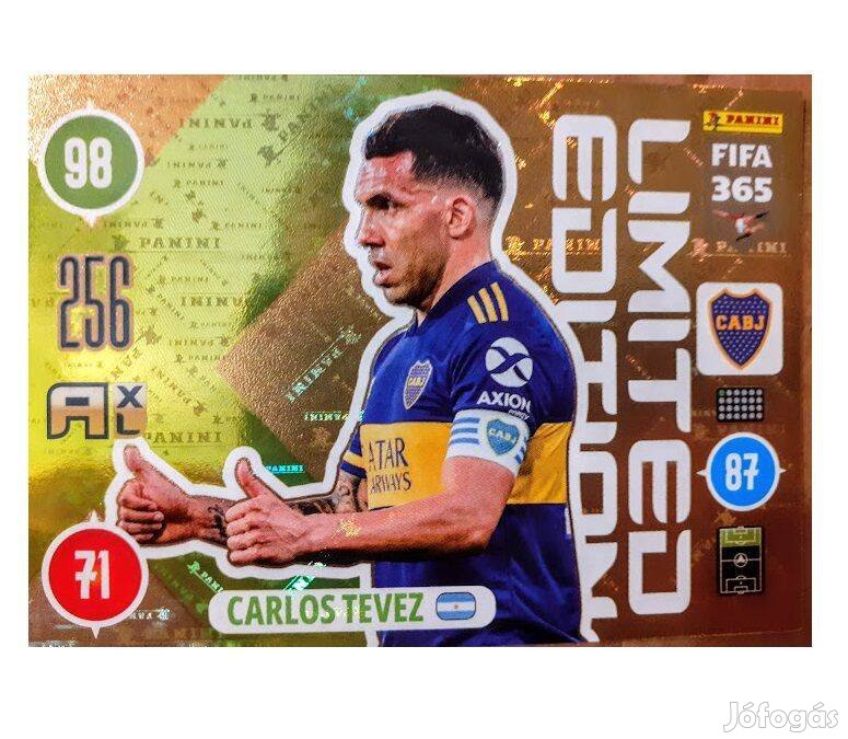 Carlos Tevez Boca Juniors Limited focis kártya Panini 2021 Update