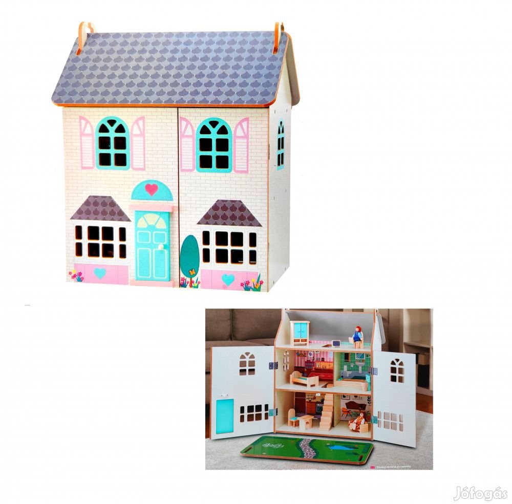 Carousel / Maxim My Wooden Doll's House 2021 fa játék baba ház, rózsa