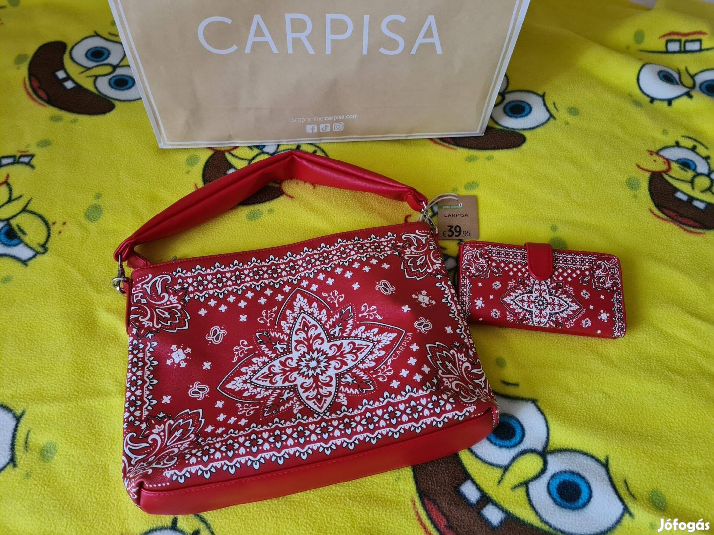 Carpisa kézi táska a hozzá illő pénztárcával
