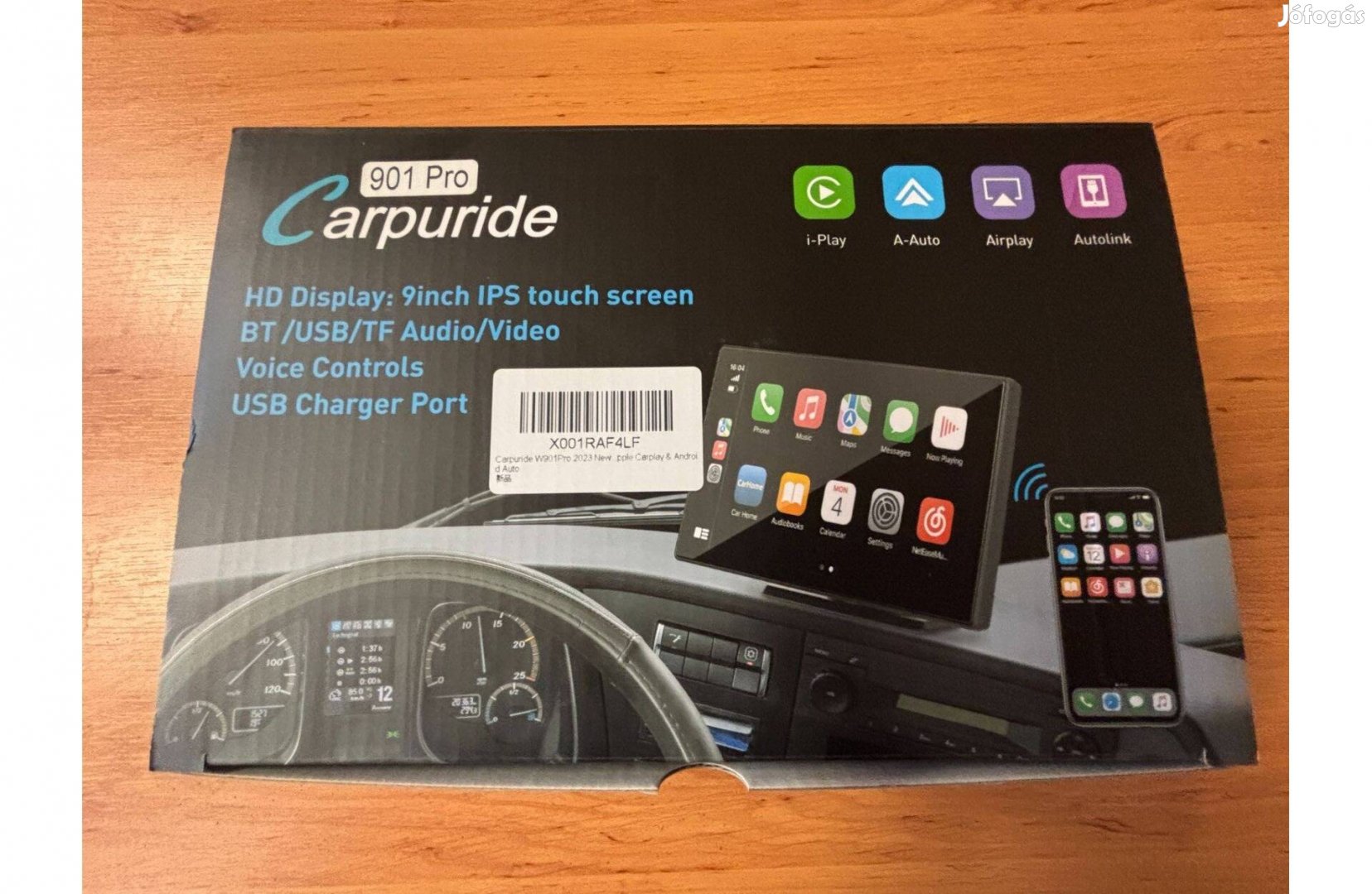 Carpuride 901 Pro hordozható Carplay eredeti dobozában