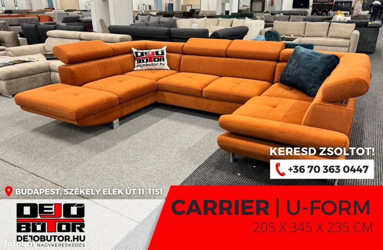 Carrier sarok kanapé ülőgarnitúra 205x345x235 cm ualak orange
