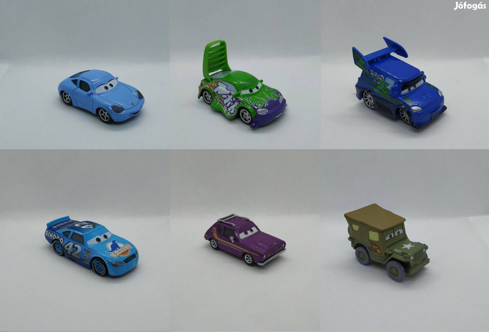 Cars Verdák Szárny DJ Cal Weather Gremlin Őrmester Sally Carrera autók