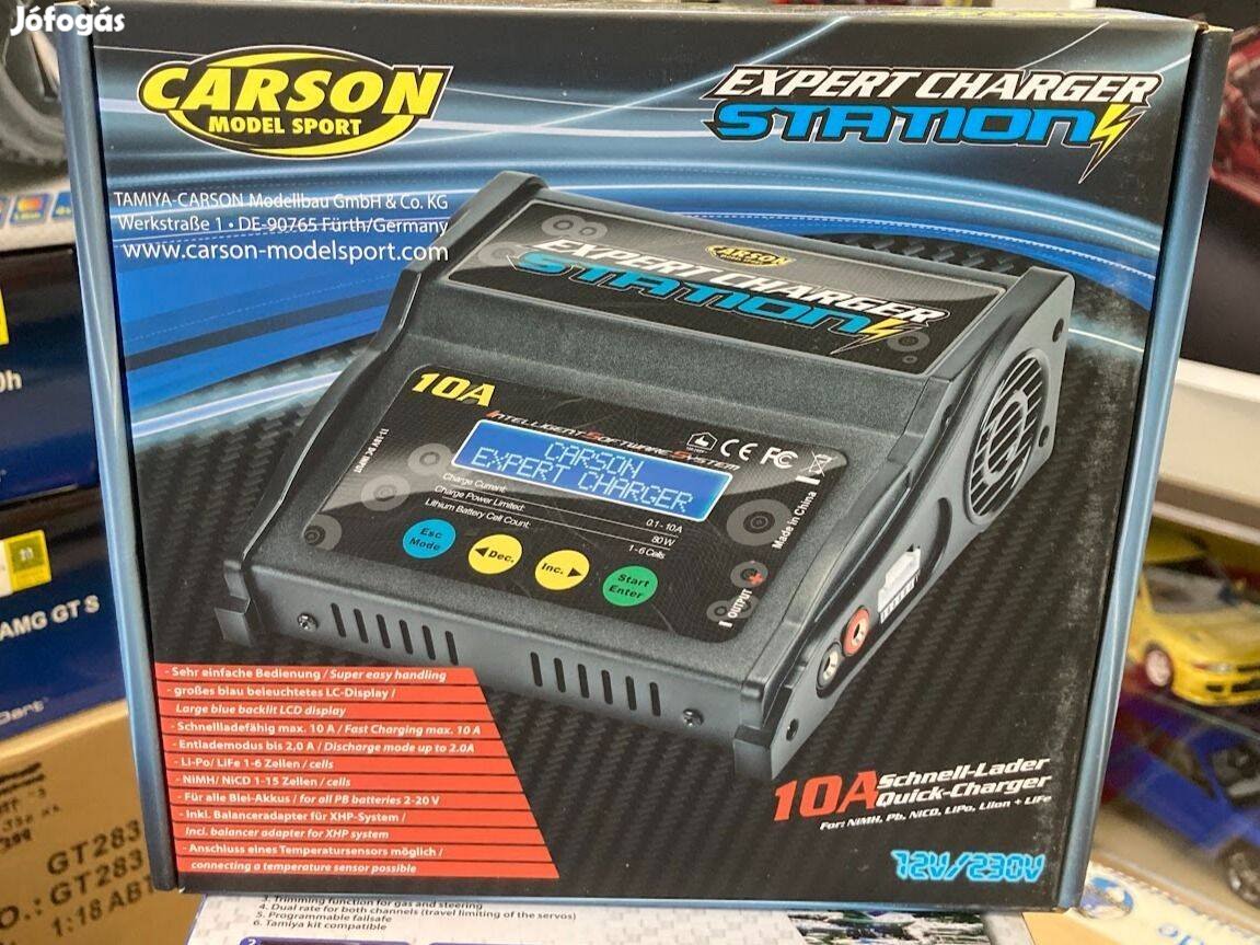 Carson Expert Charger Station 10A 230V akkumulátortöltő RC modellekhez