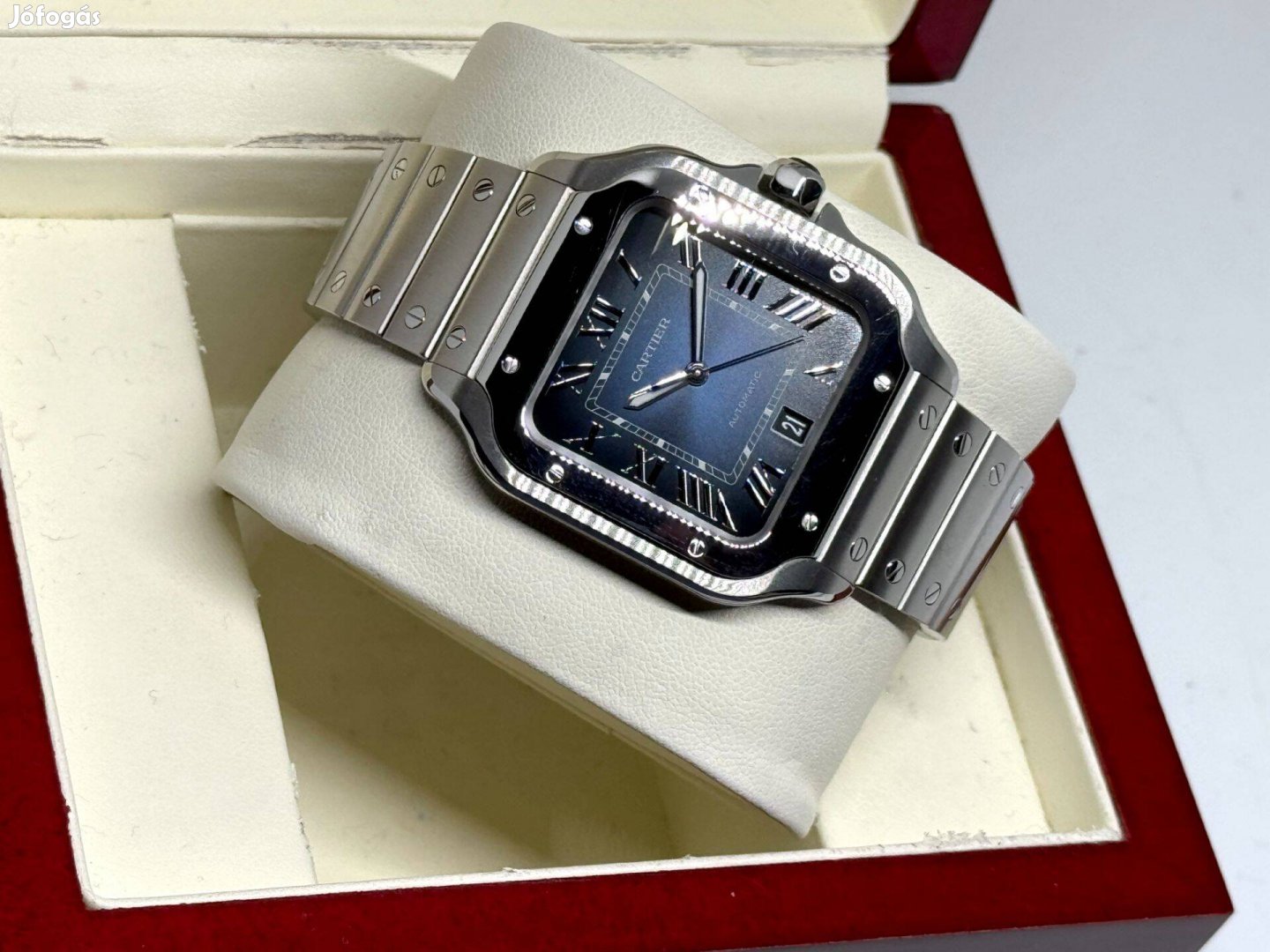 Cartier Santos de Cartier Large kék színben garanciával 40 Lgsw