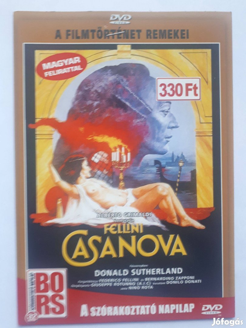 Casanova (Fellini filmje) papírtokos DVD (posta 255 Ft)