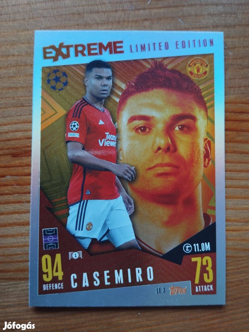 Casemiro (Manchester U.) Limited Edition BL Extra 2023 kártya