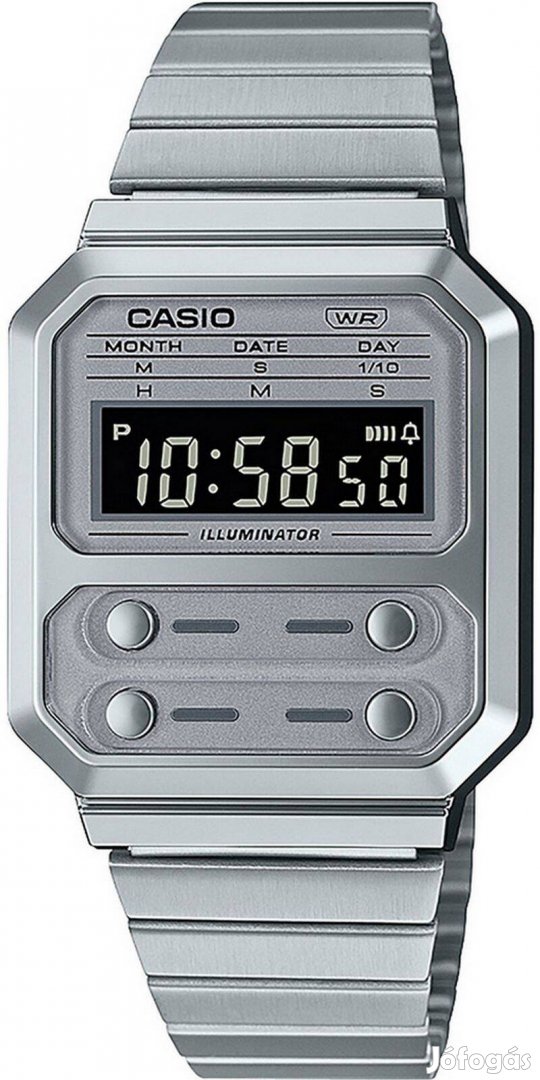 Casio A100WE retro quartz karóra - Új, fóliás