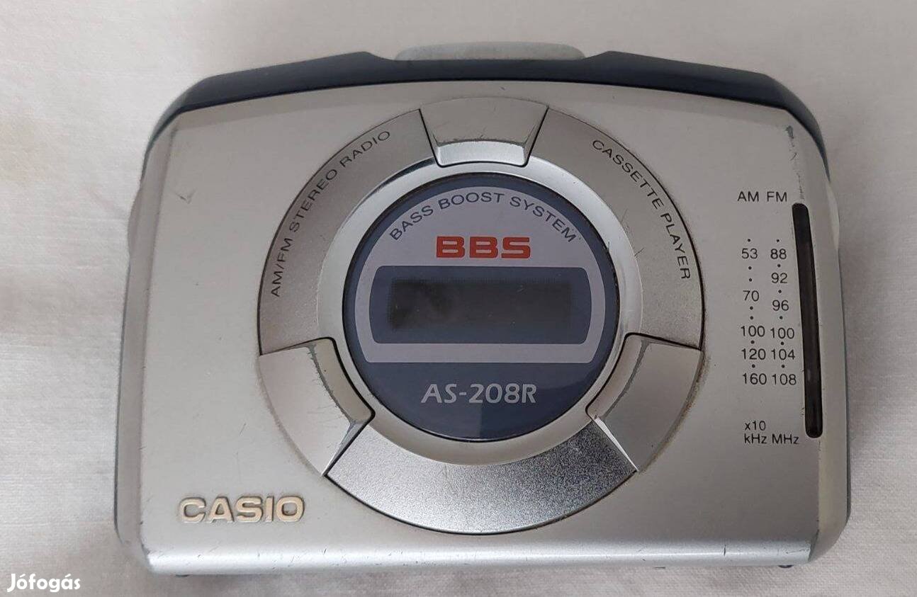 Casio AS-208R retro walkman, hibátlanul működik!