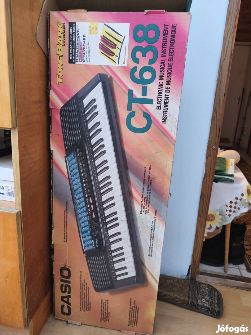 Casio CT-638 retro elektronikus szintetizátor - dobozával