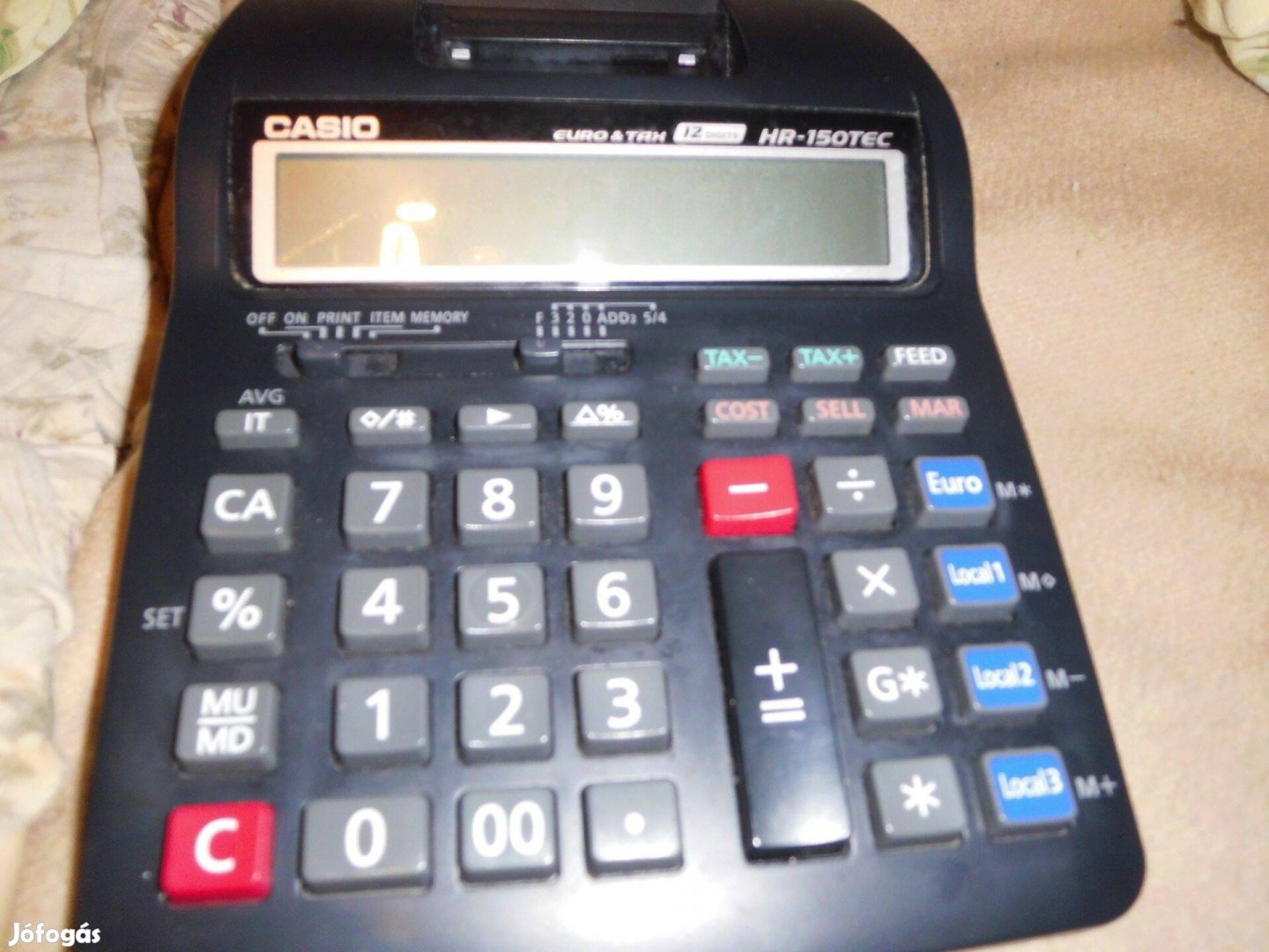 Casio EURO & Tax 12 digits - HR-150 TEC nyomtatós számológép eladó!