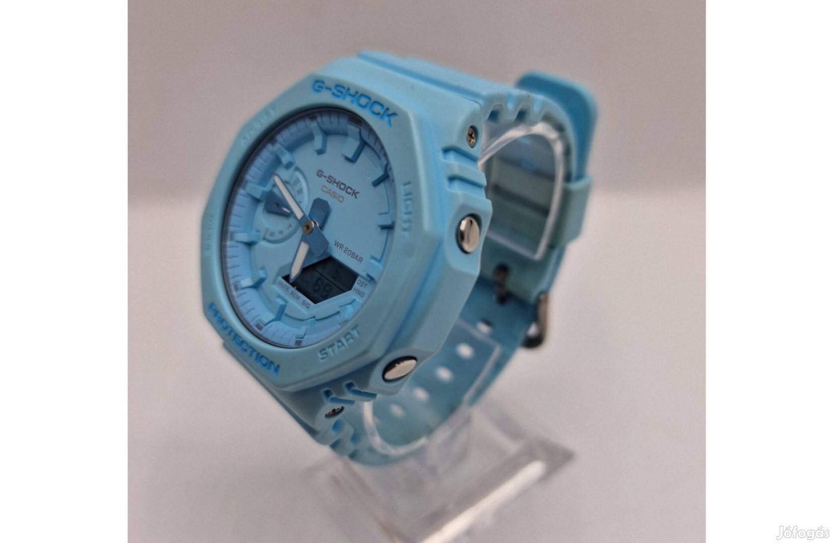 Casio G-Shock GA-2100-2A2 férfi karóra, 45mm, 20ATM, világoskék