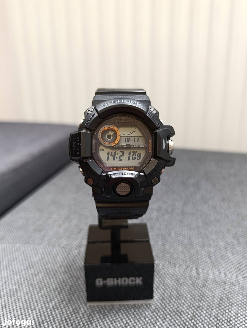 Casio G-shock karóra, carbon szíjas 