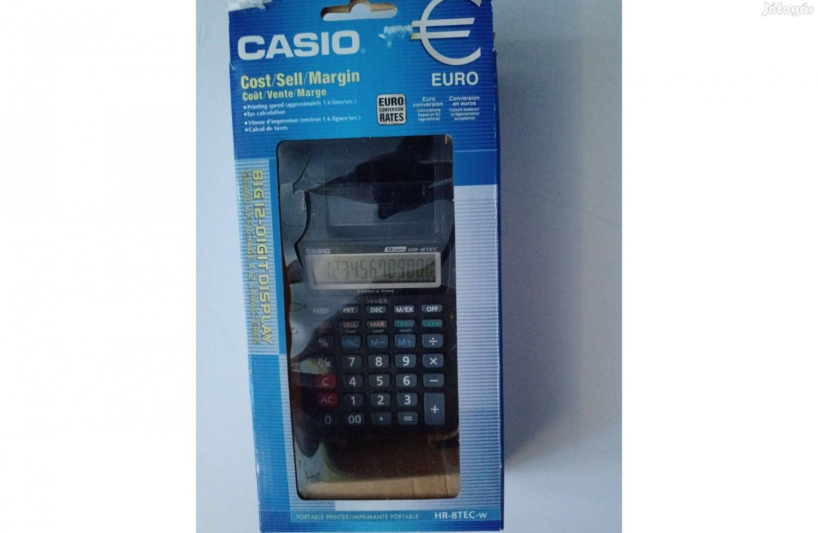 Casio HR-8TEC számológép szalagos - 12 számjegyes