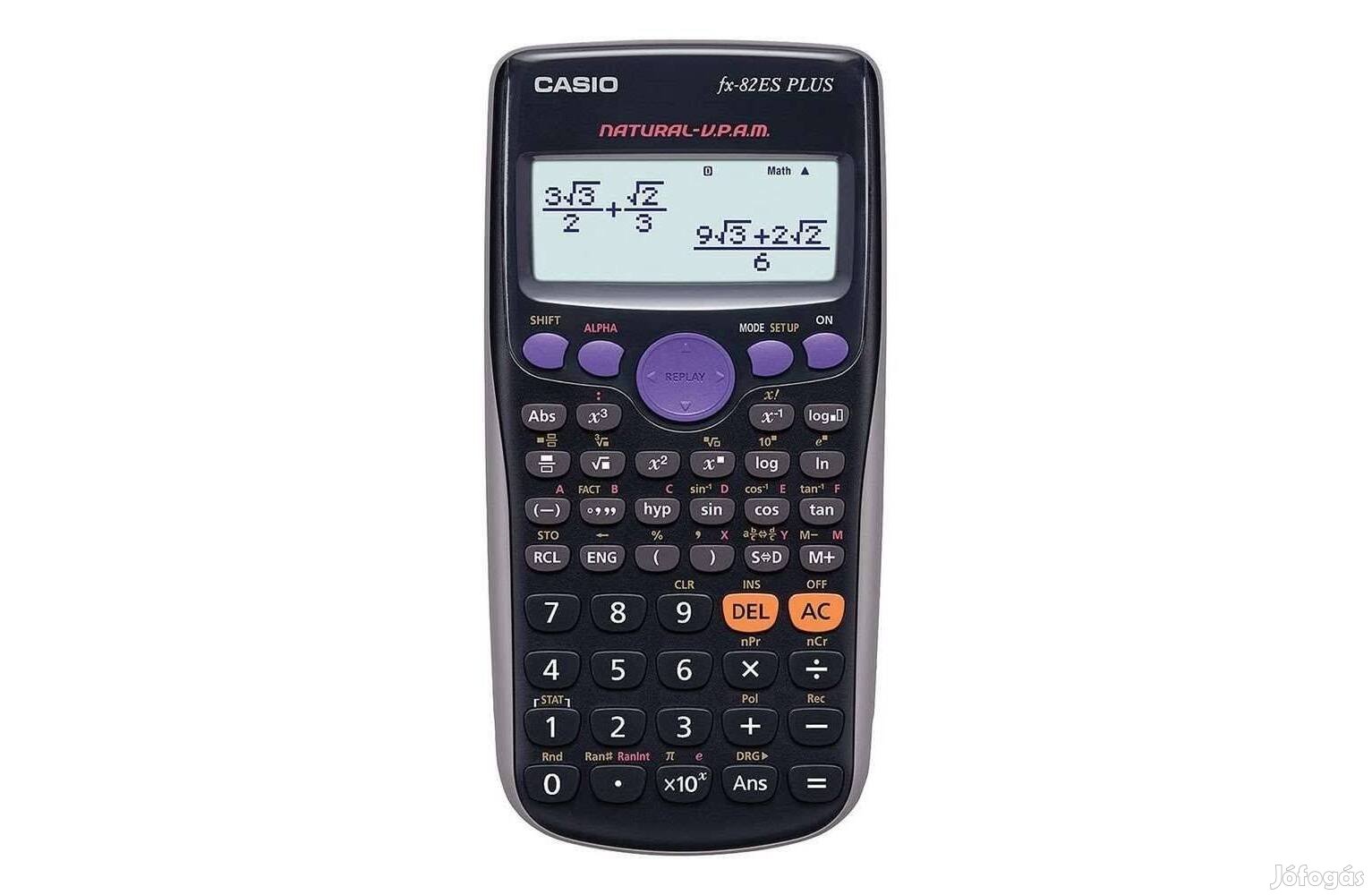 Casio fx-82Es Plus" felsőkat.pontmátrix kijelzős tudományos számológép