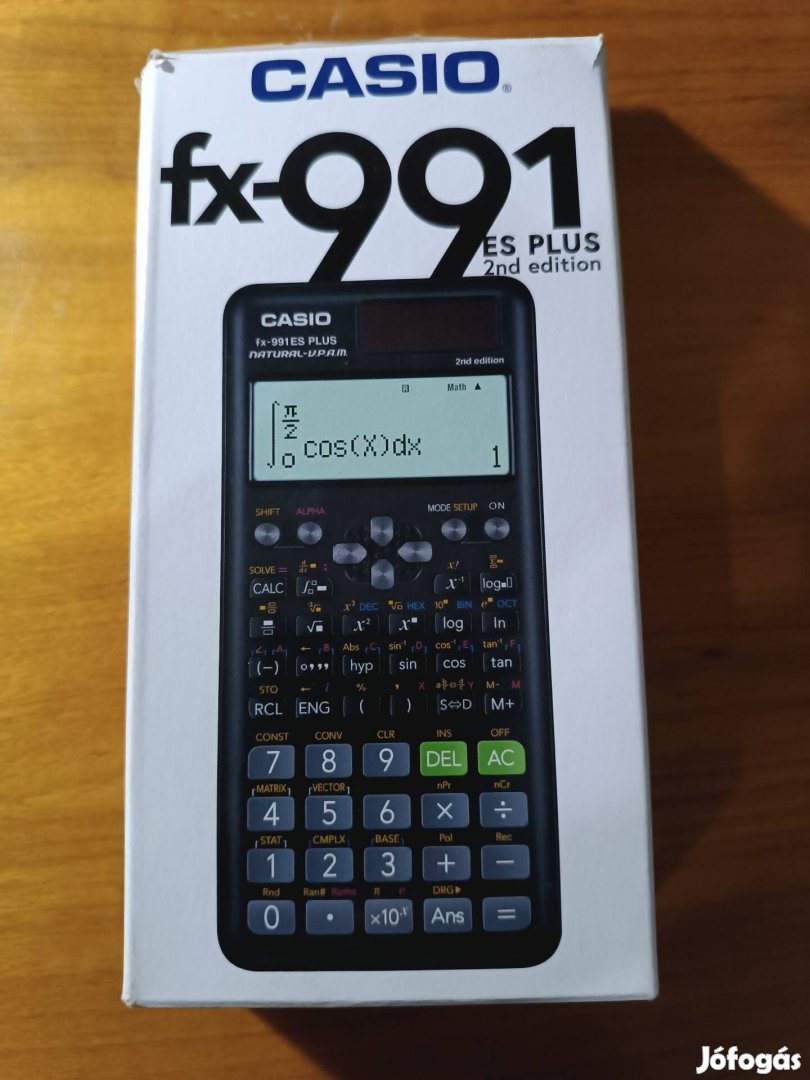 Casio fx-991 Es PLUS 2nd edition, papírjaival együtt.