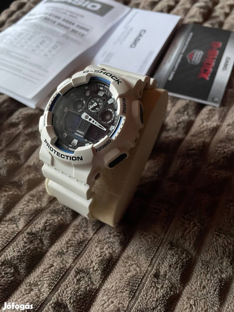 Casio g- shock ga-100b fehér óra eladó