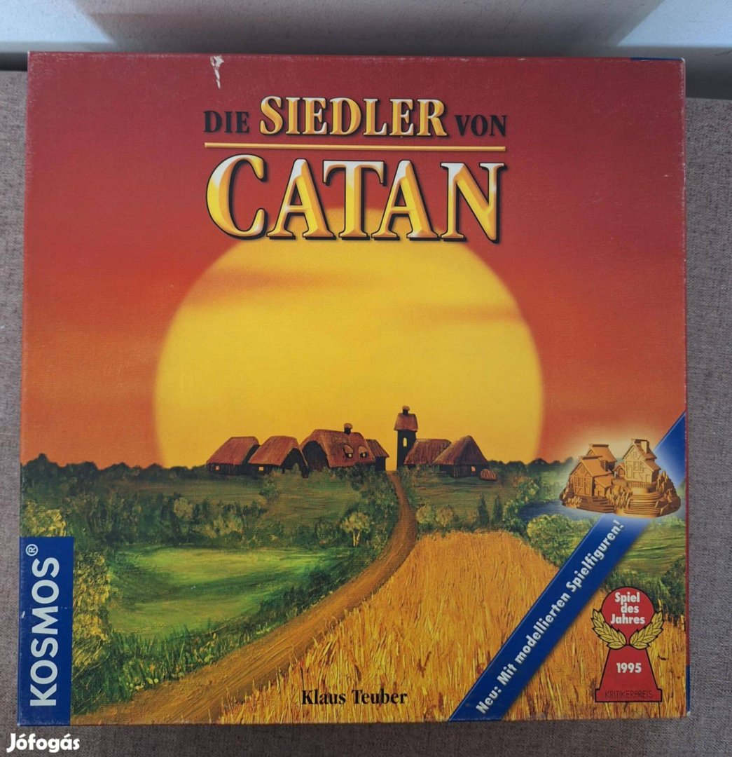 Catan műanyag bábus, alapjáték + 5-6 fős kiegészítő