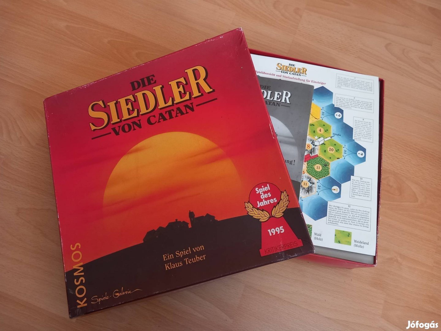 Catan társasjáték fabábus