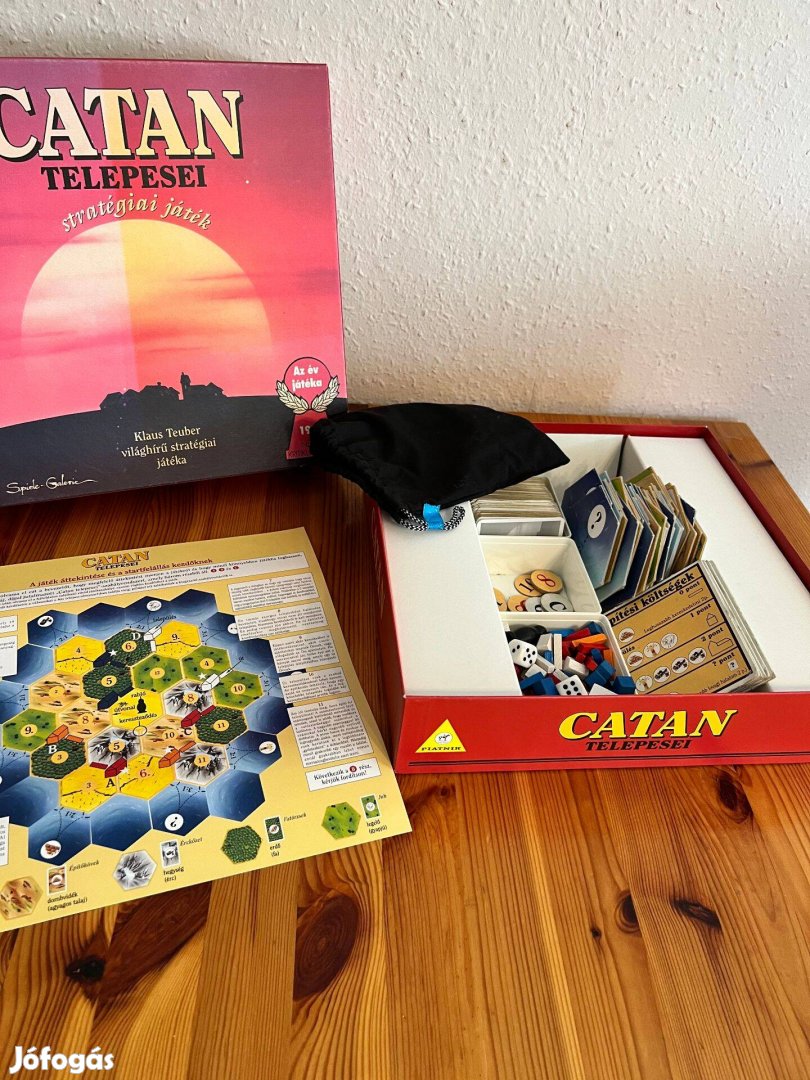 Catan telepesei társasjáték - fabábus verzió