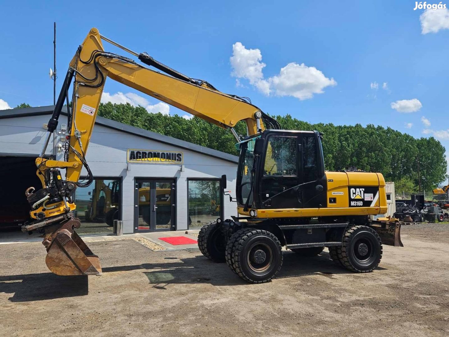 Caterpillar 316D gumikerekes forgókotró