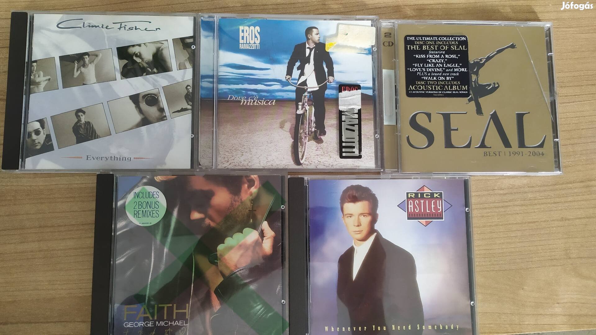 Cd lemezek, Seal, Rick Astley, Eros Ramazotti