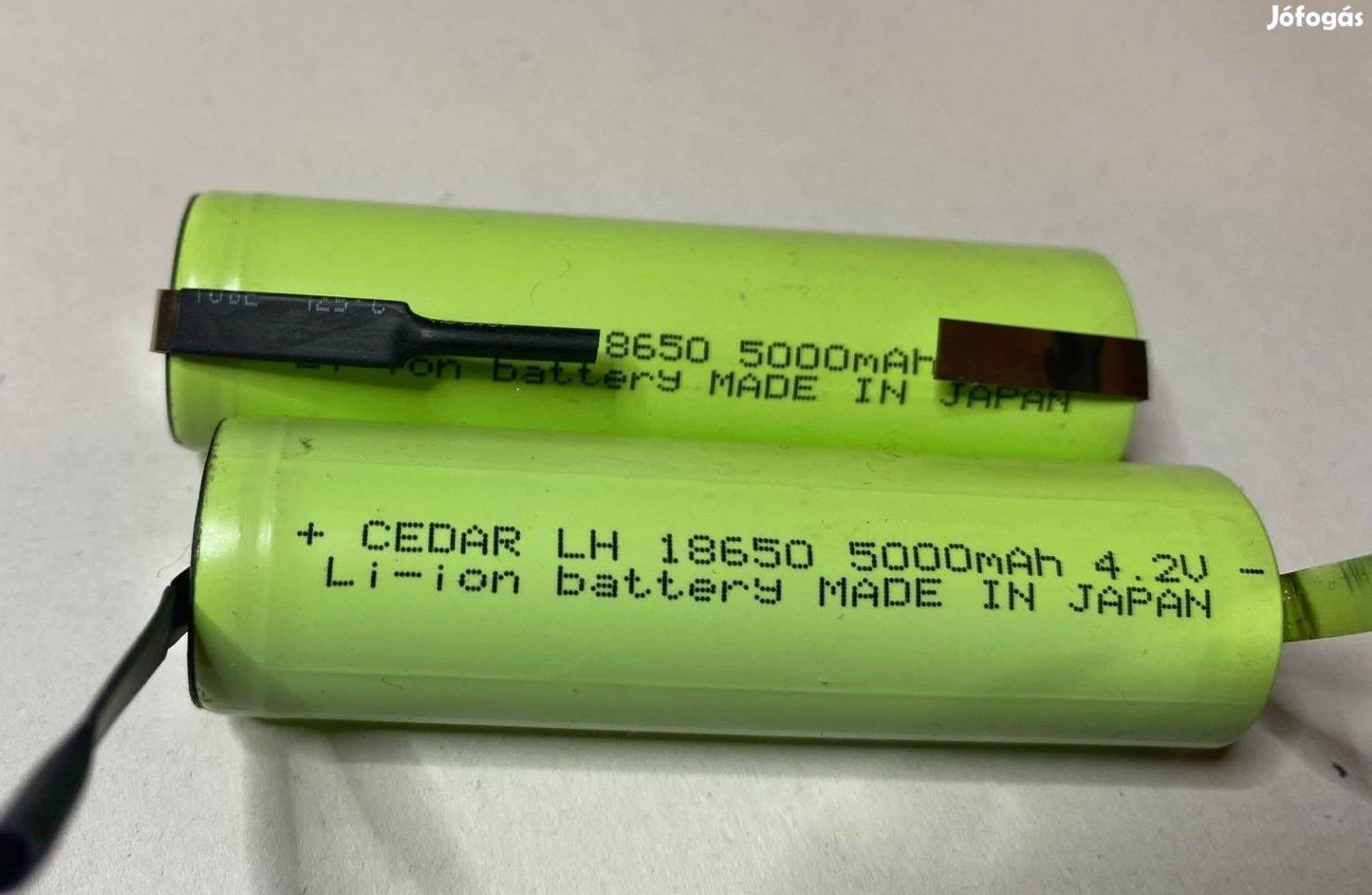 Cedar 18650 akkumulátorok eladók Forrasztós! Made in Japan