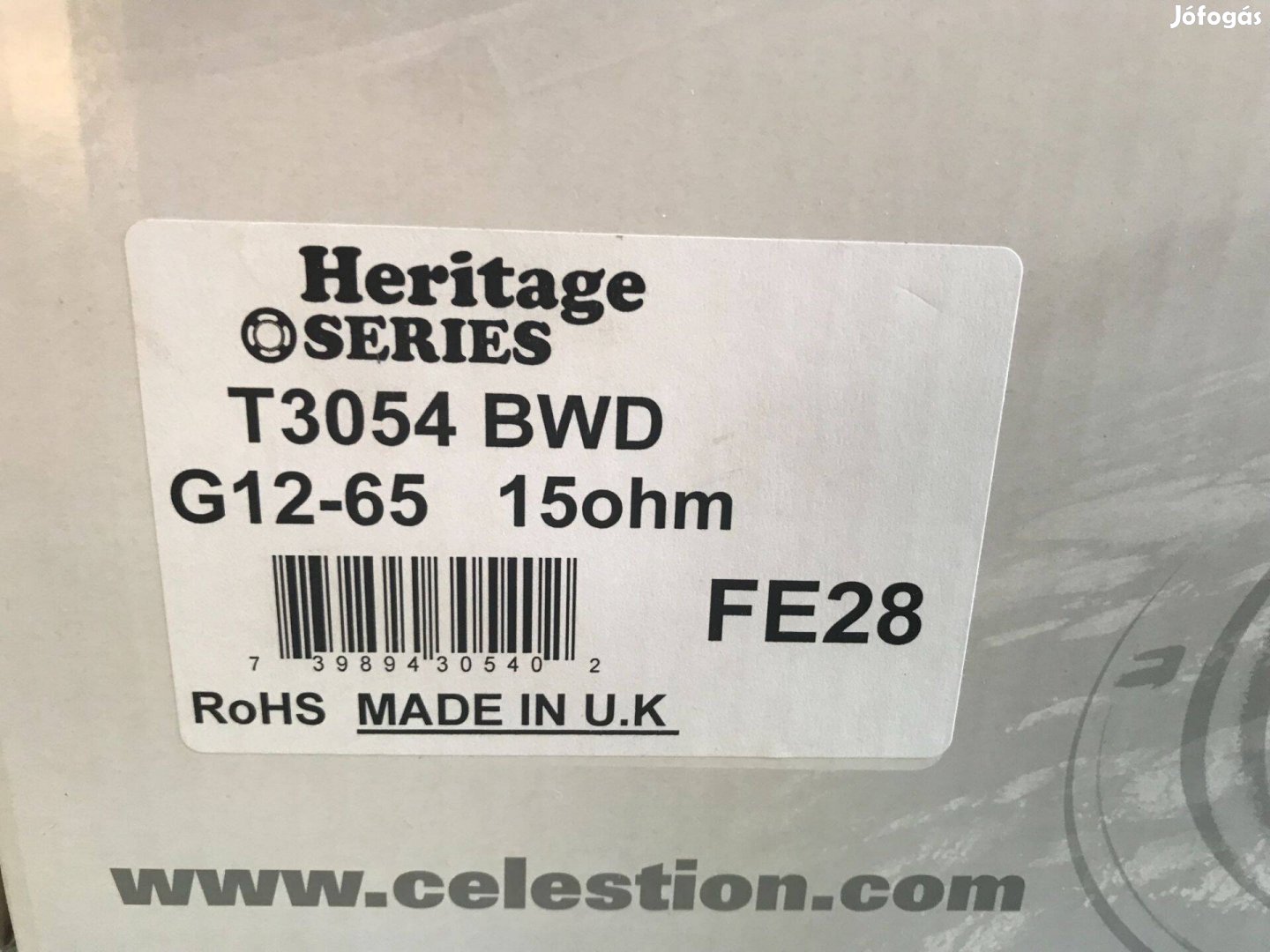 Celestion Heritage G12-65 gitár hangszóró új, dobozában