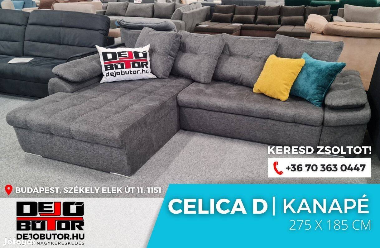 Celica II sarok kanapé bútor ülőgarnitúra 275x185 cm grey