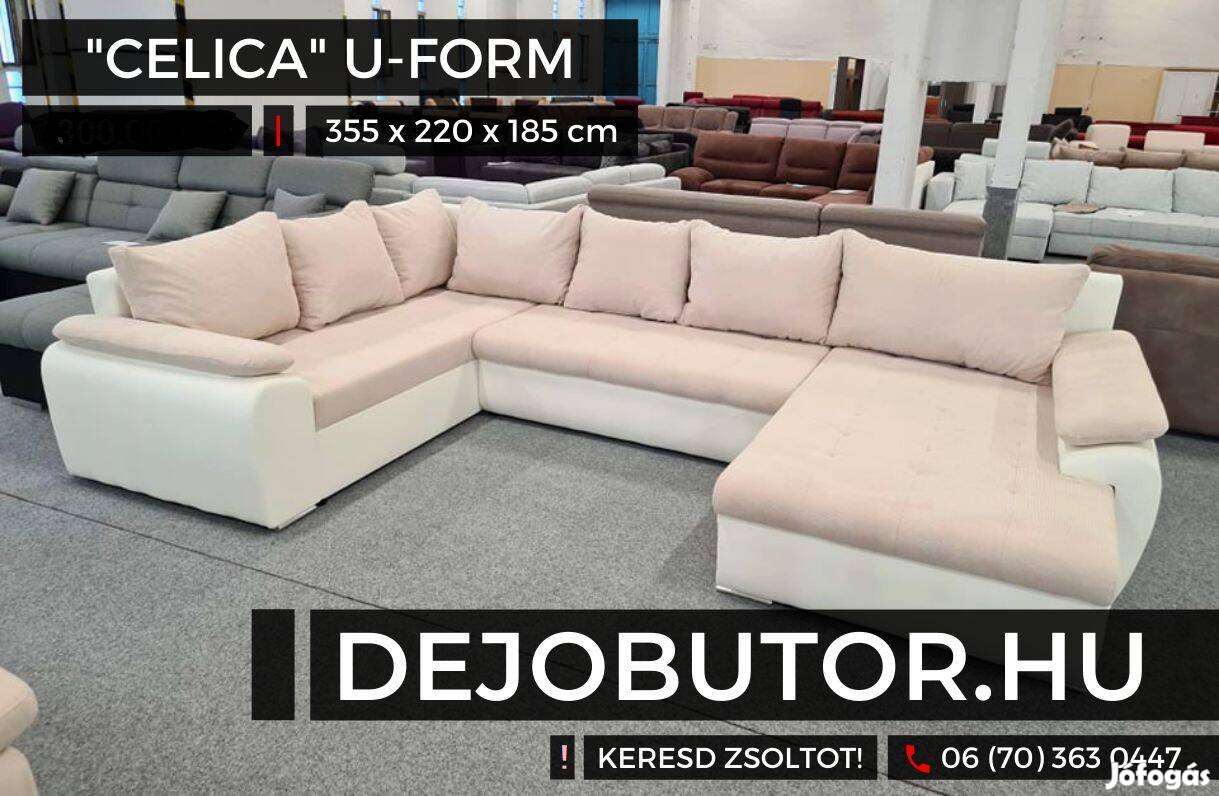 Celica ualak kanapé ülőgarnitúra 185x355x220 cm ágyazható