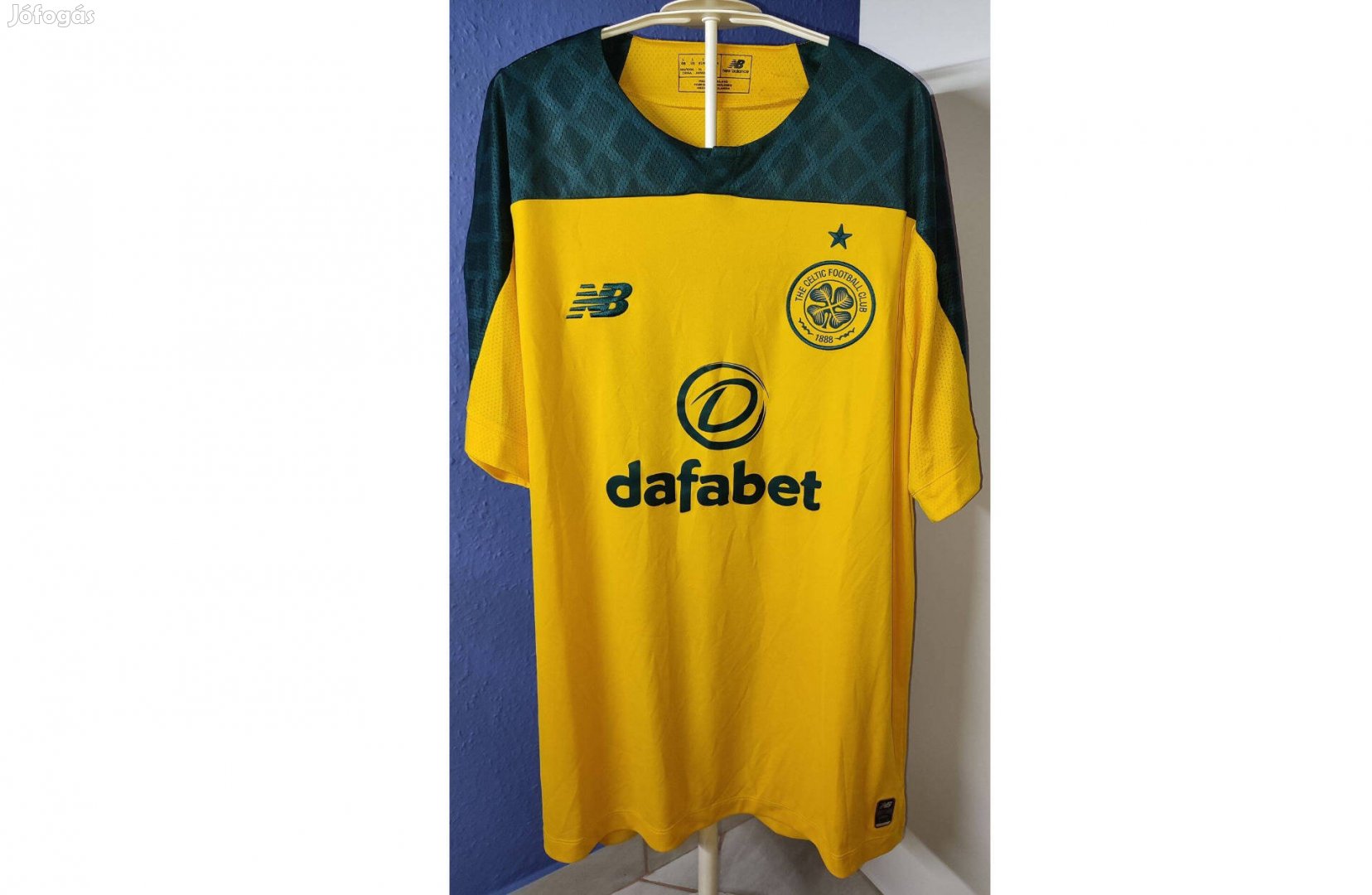 Celtic eredeti Newbalance 2019-20 sárga zöld mez (L)