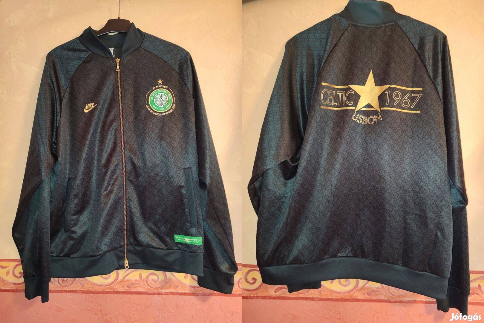 Celtic eredeti Nike centenáriumi 1967 cipzáras felső (XL)