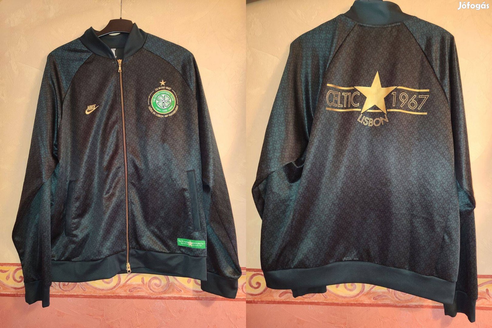 Celtic eredeti Nike centenáriumi 1967 cipzáras felső (XL)