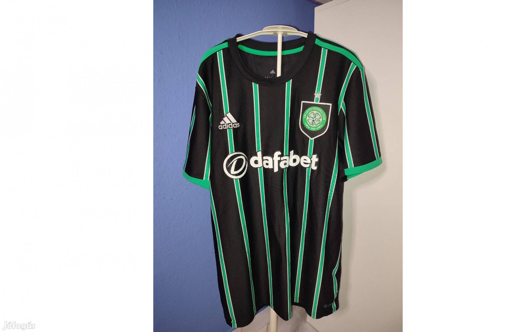 Celtic eredeti adidas 2020-as fekete zöld mez (L)