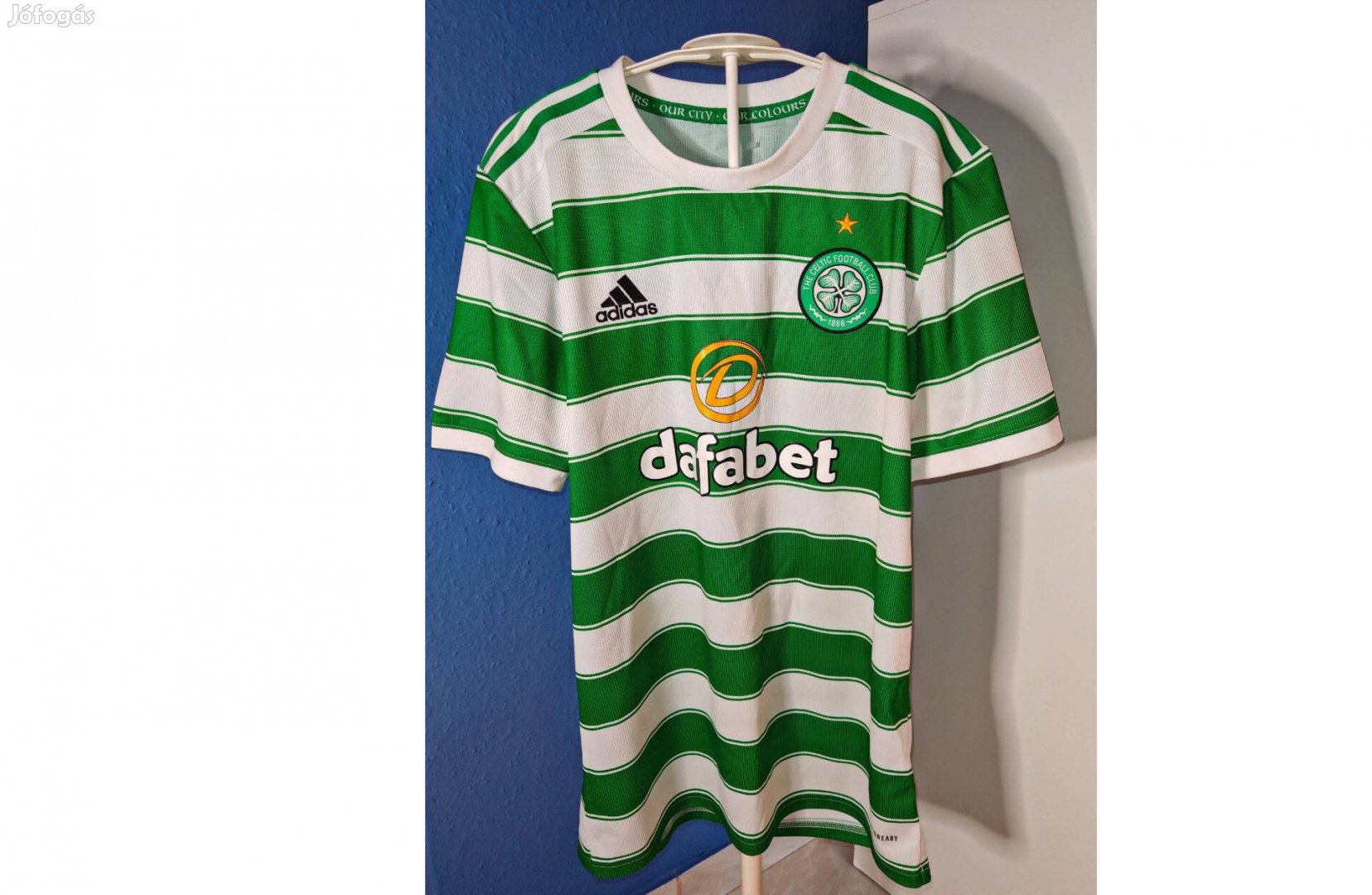 Celtic eredeti adidas 2021 zöld fehér mez M-es