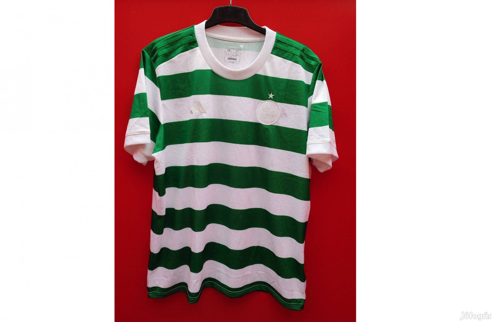 Celtic eredeti adidas 2023-as zöld fehér mez (2XL)