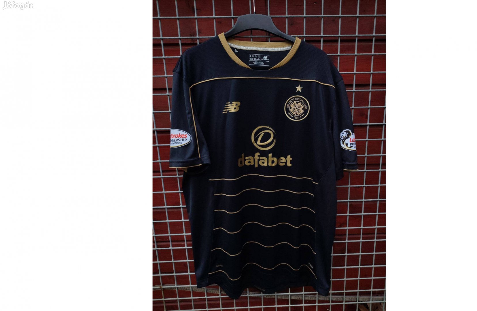 Celtic fekete arany eredeti New Balance 2016-17 mez (XL)