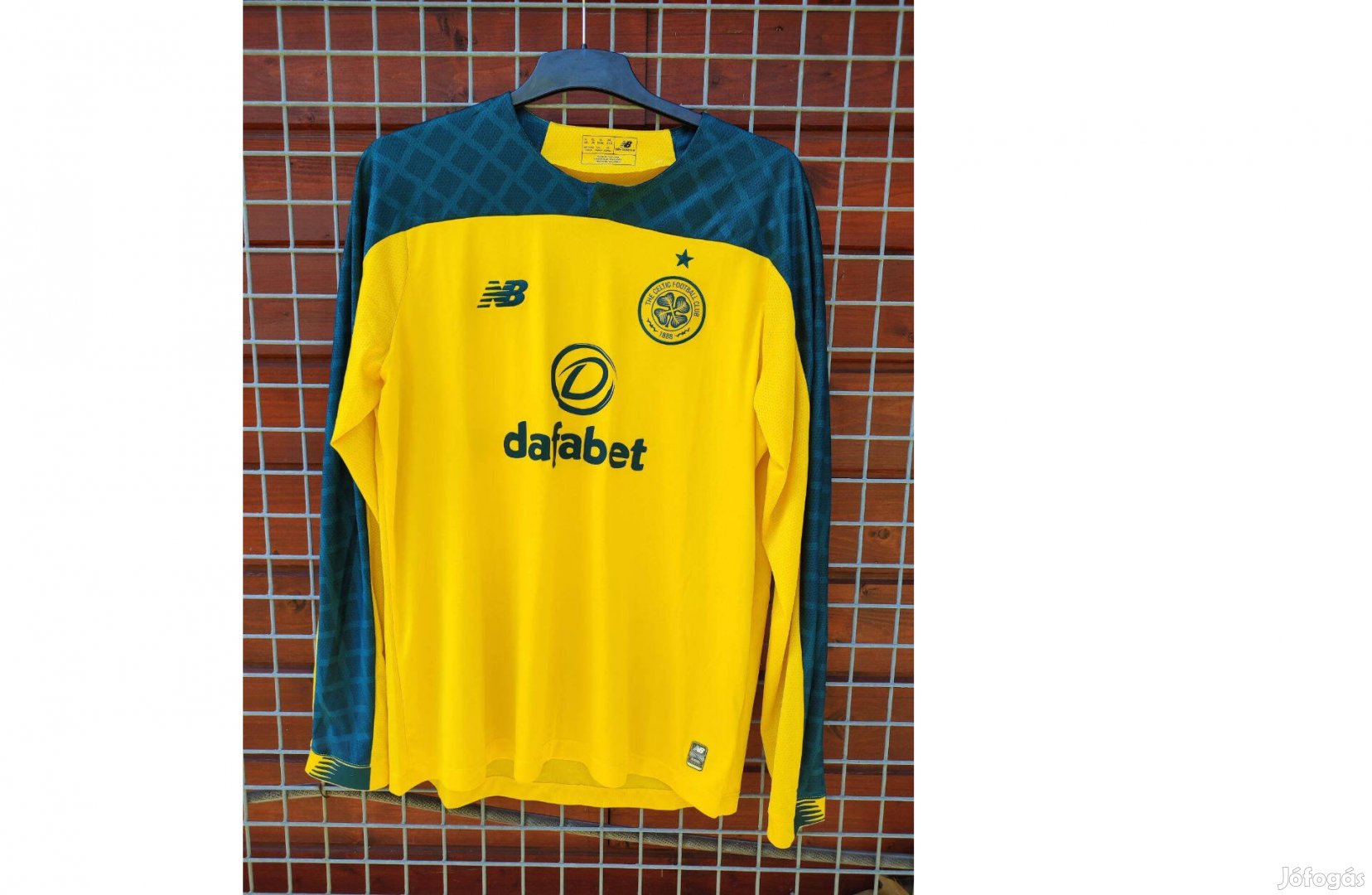Celtic sárga zöld eredeti New Balance 2019-2020 hosszú ujjú mez