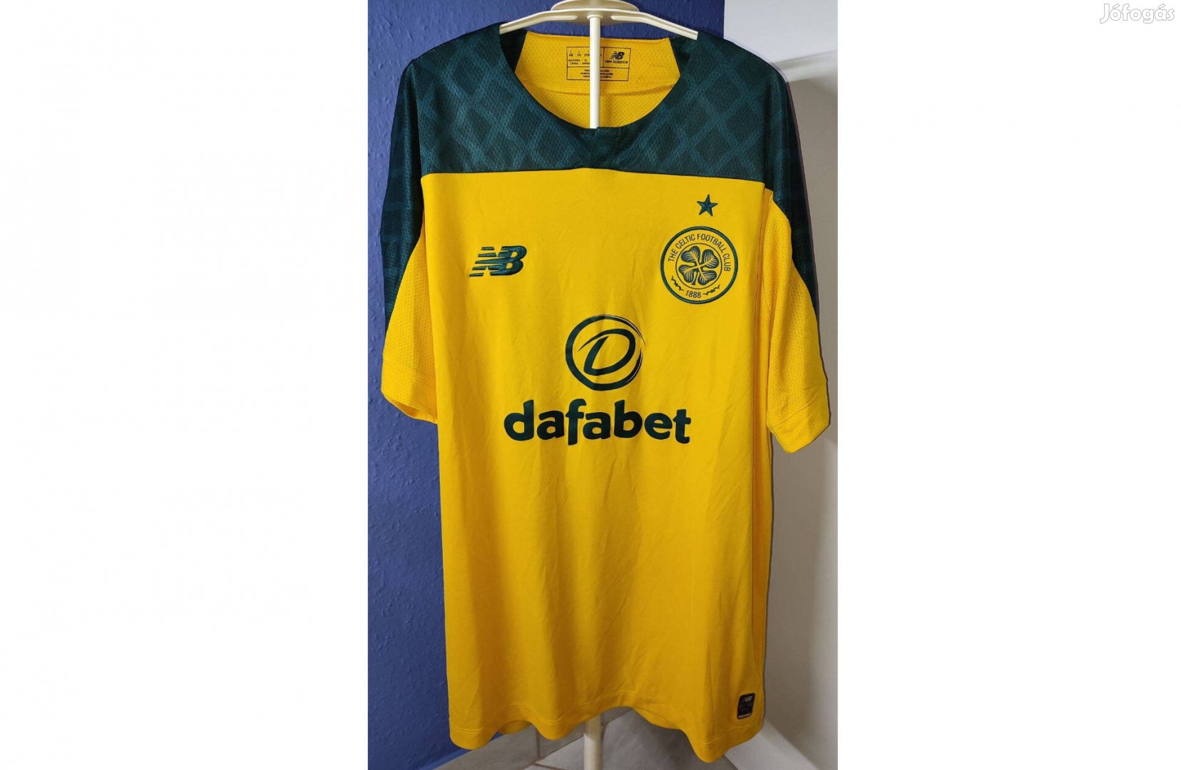 Celtic sárga zöld eredeti Newbalance 2019-20 mez (L)