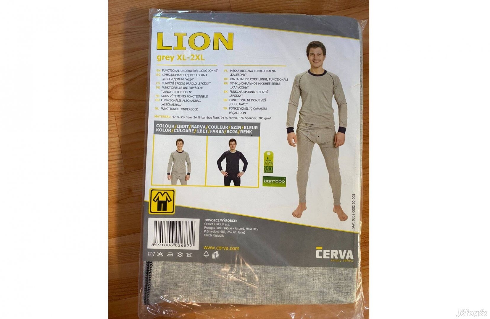 Cerva Lion jégeralsó XL-2XL szürke,új,Posta megoldható