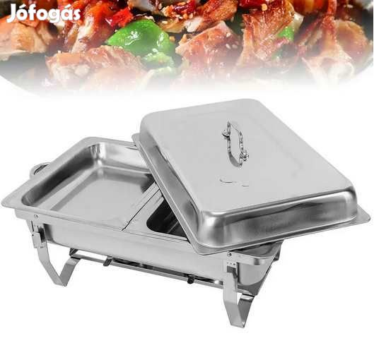 Chafing (Cséving) 8 Literes Osztott 2db-os  Melegentartó (5199)